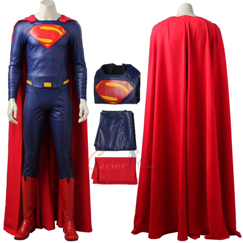 Man Of Steel Superman Clark Kent Battle Suit Halloween Cosplay Costume Set  - Magic Wardrobes