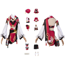 Yanfei Costume Genshin Impact Cosplay Christmas Full Set