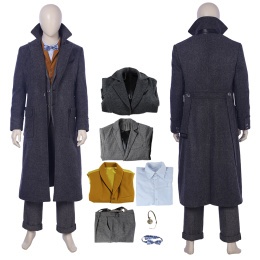 Newt Scamander Costume Fantastic Beasts The Crimes of Grindelwald Cosplay Suit