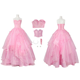 Glinda Cosplay Costumes Wicked: Part One Dance Dress