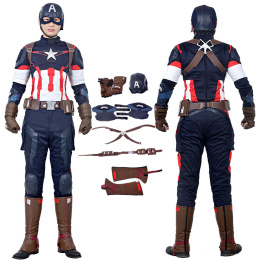 Captain America Costume Avengers: Age of Ultron Cosplay Steve Rogers Full Set